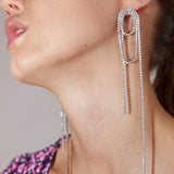 Norma Rhinetone Tassel Earrings - 2 Colors watereverysunday