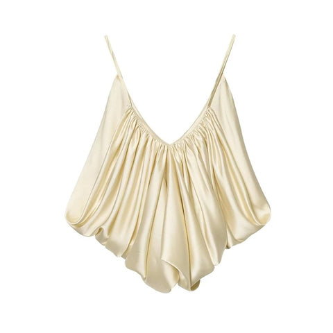Norma Draped Satin Slip Top
