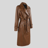 Nova Faux Leather Trench Coats