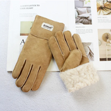 Sheepskin Shearling Wool Fur Gloves 