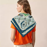 Eloise Carriage Print Silk Scarf
