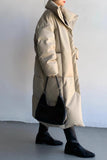 Tatiana Faux Leather Maxi Puffer Coats