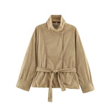 Odette Belted Suede Jacket