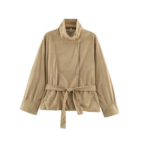Odette Belted Suede Jacket