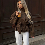 Odette Belted Suede Jacket