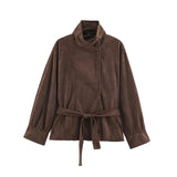 Odette Belted Suede Jacket