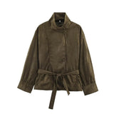 Odette Belted Suede Jacket