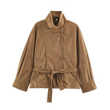 Odette Belted Suede Jacket