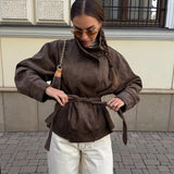 Odette Belted Suede Jacket