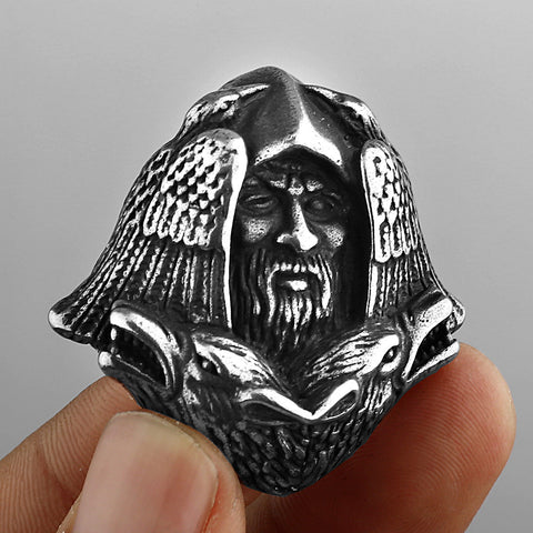 Odin Face Raven Necklace watereverysunday
