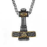 Odin Thunder Hammer Rune Necklace watereverysunday