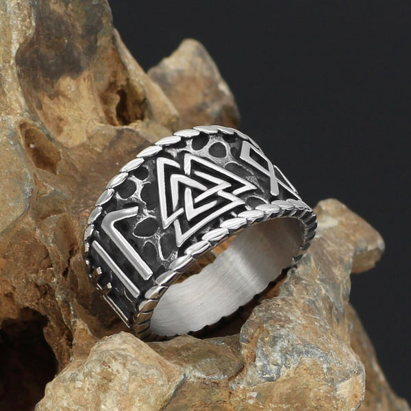 Valknut With Rune Inscriptions Valknut Rune