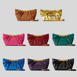 Olana Ruched Metal Handle Bag