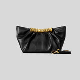 Olana Ruched Metal Handle Bag