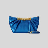 Olana Ruched Metal Handle Bag