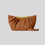 Olana Ruched Metal Handle Bag
