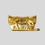 Olana Ruched Metal Handle Bag