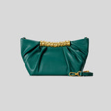 Olana Ruched Metal Handle Bag