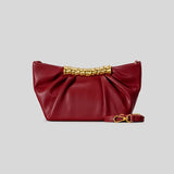 Olana Ruched Metal Handle Bag