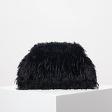 Olivia Fuzzy Oversized Clip Clutch
