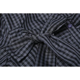 Ona Bow Knots Dark Plaid Shirts