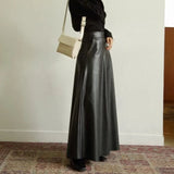 Ophelia Faux Leather Maxi Skirts watereverysunday