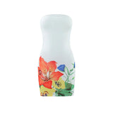 Sefina Tropical Prints Tube Mini Dress