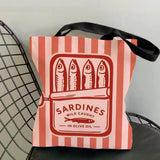 Riviera Sardine Tin Graphic Tote Bag