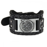 Ouroboros Viking Wide Leather Bracelet watereverysunday