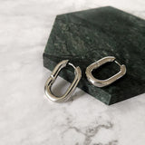 Oval Link Chain Hoop Earrings - 2 Styles watereverysunday