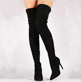 Over The Knee Suede Glove Boots watereverysunday