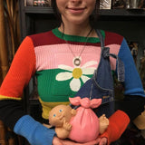 Paige Rainbow Stripe Retro Knit Sweater watereverysunday