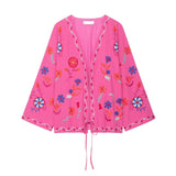 Paloma Embroidered Boho Kimono Cardigan