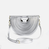 Pamela Metallic Gold Sculpted Crescent Shoulder Bag