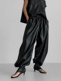 Paolo Faux Leather Bloomer Pants