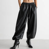 Paolo Faux Leather Bloomer Pants