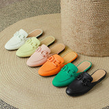 Pastel Horsebit Buckled Mule Slippers - 6 Colors watereverysunday