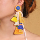 Patima Colorful Rope Tassel Earrings