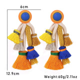 Patima Colorful Rope Tassel Earrings