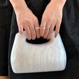 Pearlescent Acrylic Box Clutch - 4 Colors watereverysunday