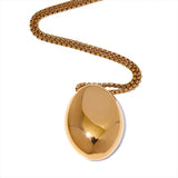 Penelope Pebble Shape Pendant Necklace