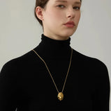 Penelope Pebble Shape Pendant Necklace