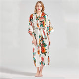 Peony Floral Satin Kimono Robe - 5 Colors watereverysunday