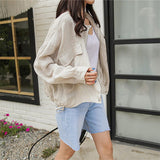 Pera Linen Cotton Summer Bomber Jackets - 3 Colors watereverysunday