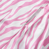 Pink Zebra Midi Mermaid Satin Skirts watereverysunday