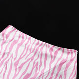 Pink Zebra Midi Mermaid Satin Skirts watereverysunday