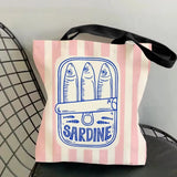 Riviera Sardine Tin Graphic Tote Bag