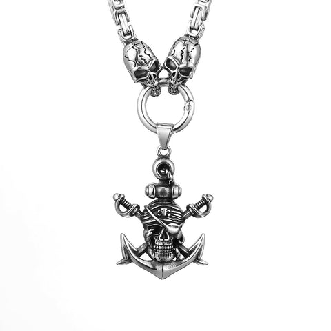 Pirate Sword Anchor Necklace watereverysunday