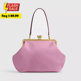 Portia Sculpted Frame Large Clutch Bag - PINK (SALE)