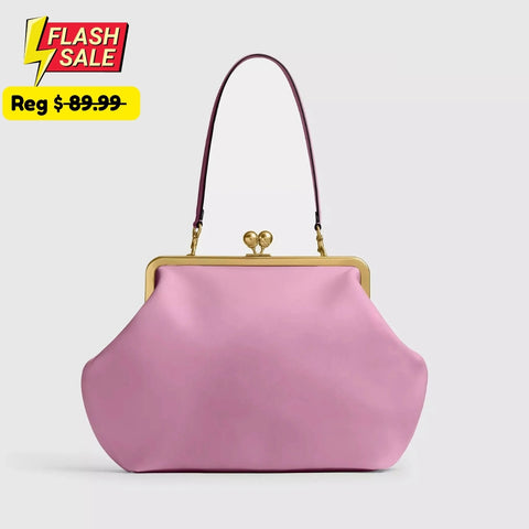 Portia Sculpted Frame Large Clutch Bag - PINK (SALE)